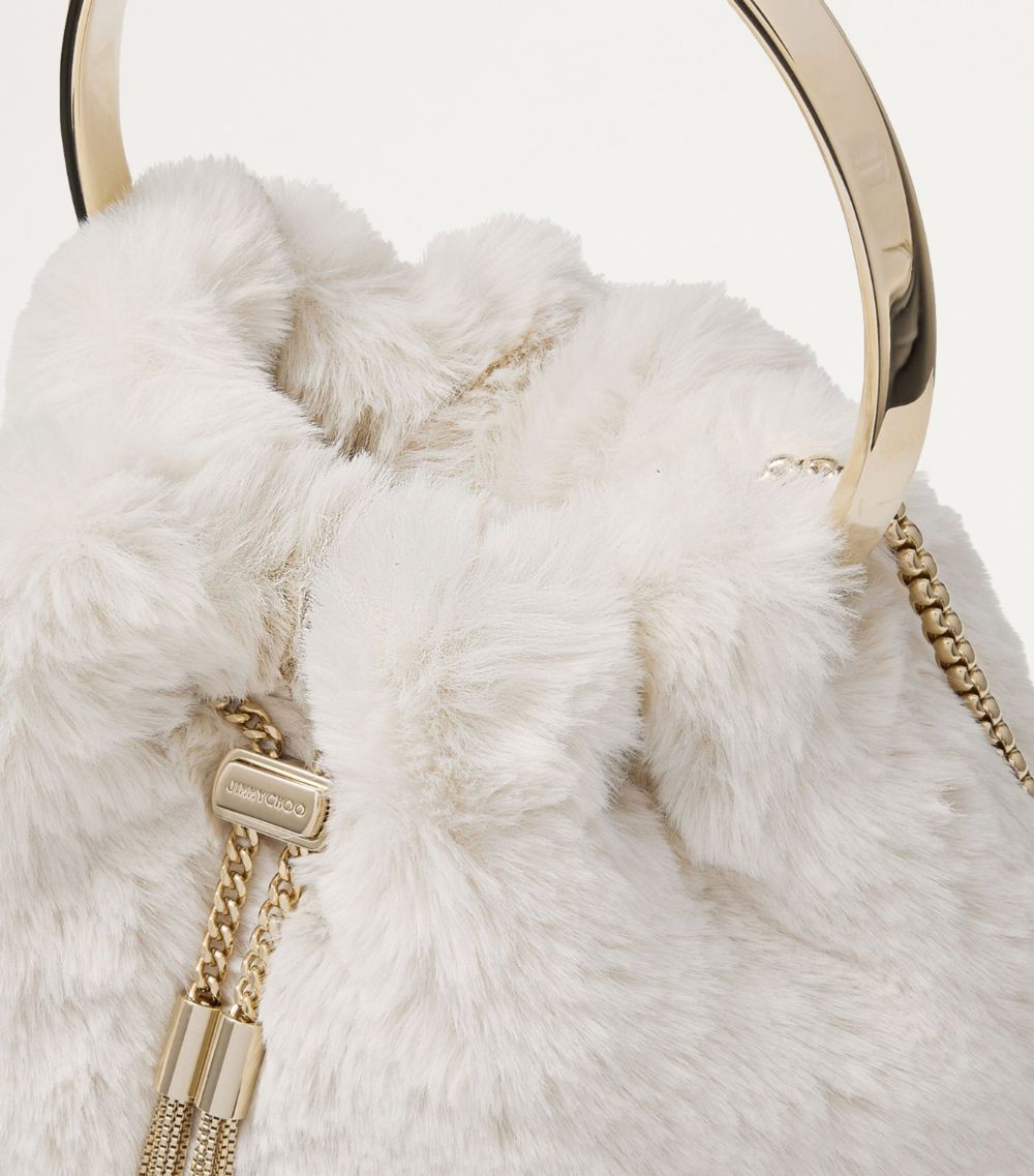 Jimmy Choo Jimmy Choo Faux Fur Bon Bon Top-Handle Bag