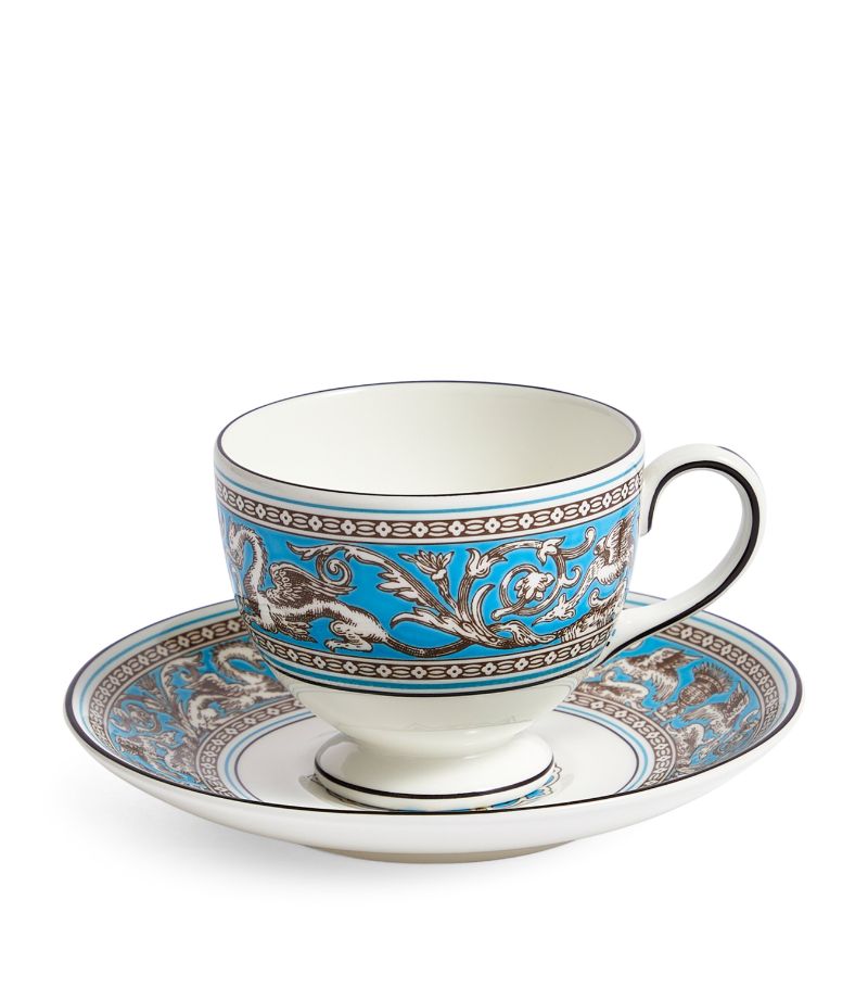 Wedgwood Wedgwood Florentine Turquoise Teacup & Saucer
