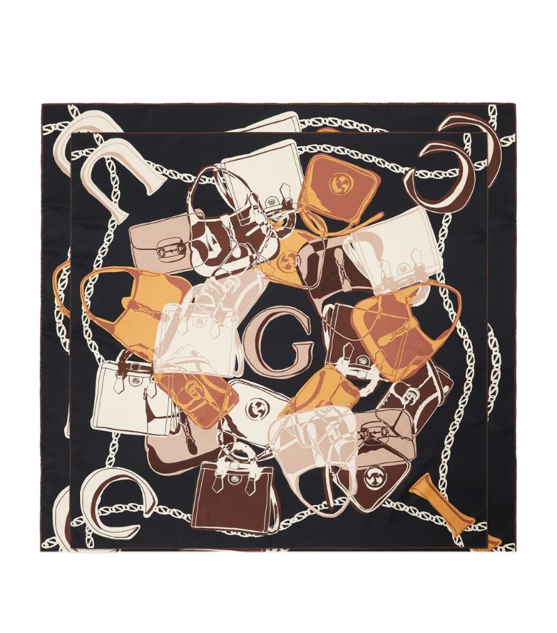 Gucci Gucci Silk Square Printed Scarf