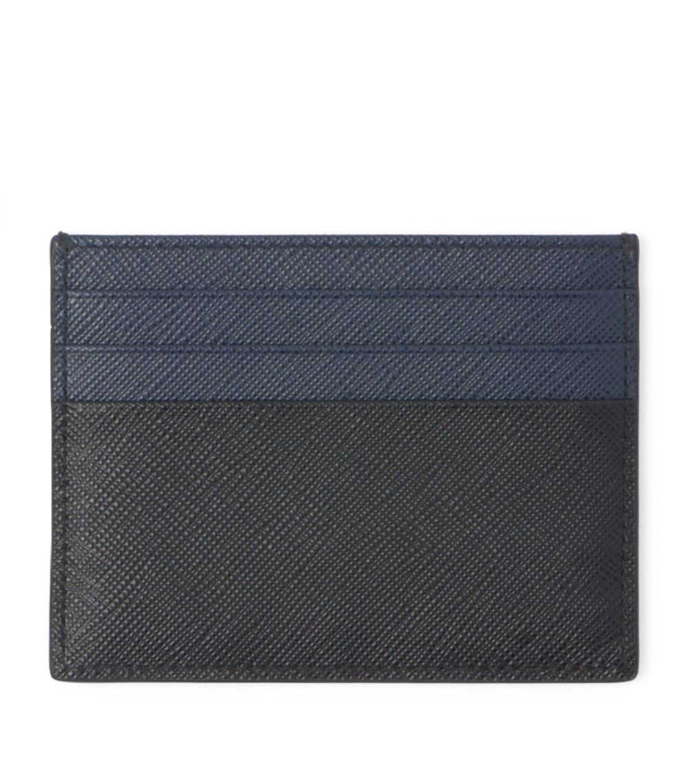 Prada Prada Saffiano Leather Two-Tone Card Holder