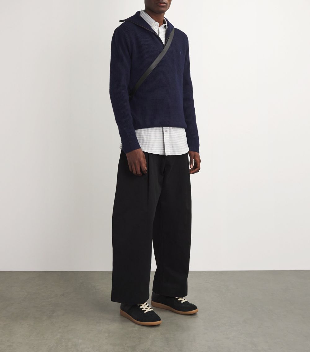 Polo Ralph Lauren Polo Ralph Lauren Wool-Cotton Quarter-Zip Sweater