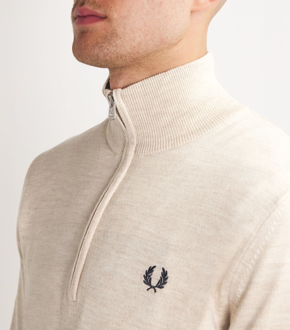 Fred Perry Fred Perry Merino-Cotton Half-Zip Sweater