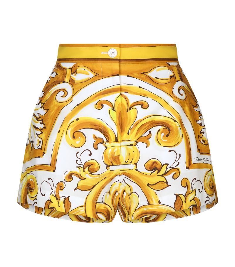 Dolce & Gabbana Dolce & Gabbana Cotton Majolica Print Shorts