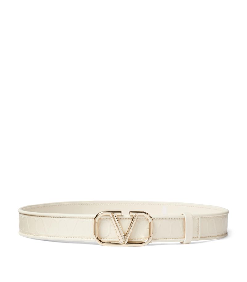 VALENTINO GARAVANI Valentino Garavani Logo Signature Leather Belt