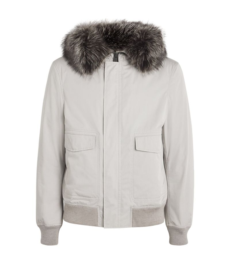 Yves Salomon Yves Salomon Fur-Trim Bomber Jacket