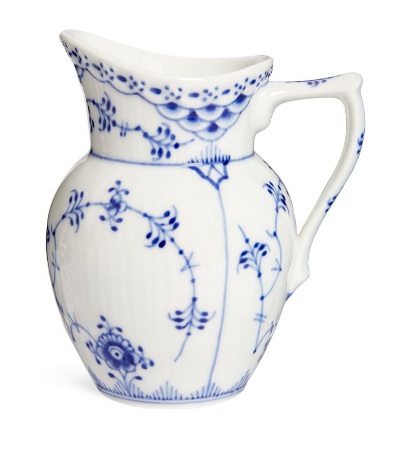 Royal Copenhagen Royal Copenhagen Blue Fluted Half Lace Jug