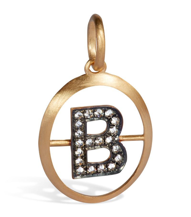 Annoushka Annoushka Yellow Gold And Diamond B Pendant