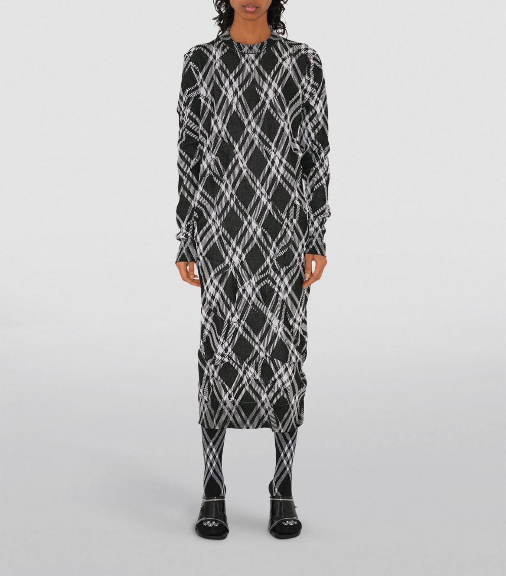 Burberry Burberry X Harrods Exclusive Cotton-Blend Check Midi Dress