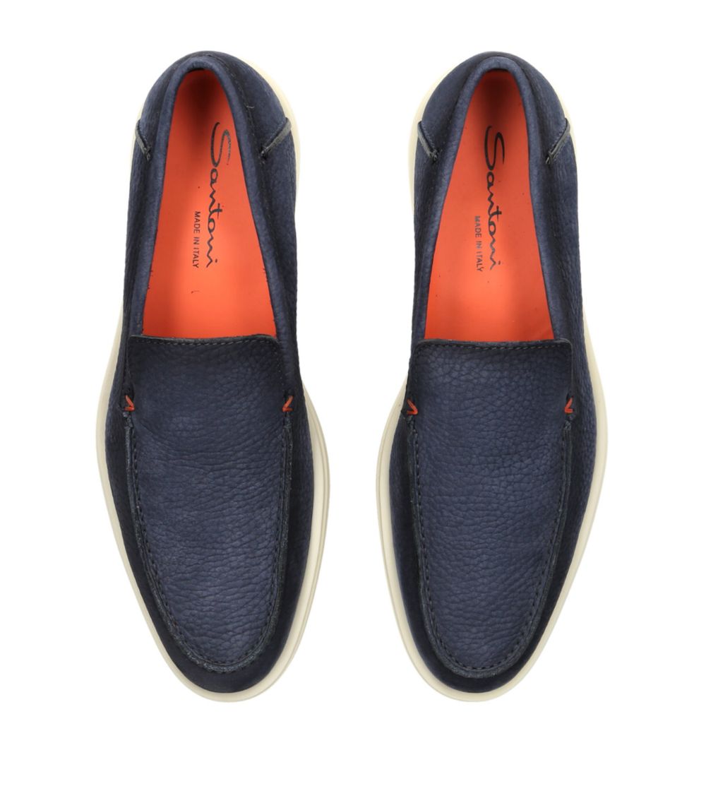 Santoni Santoni Nubuck Detroit Loafers