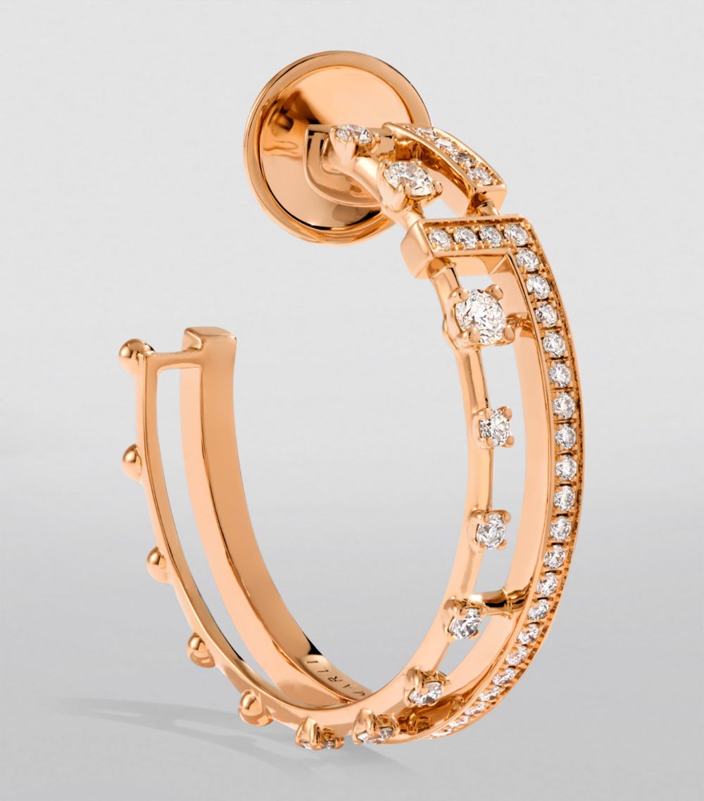  Marli New York Rose Gold And Diamond Avenues Hoop Earrings