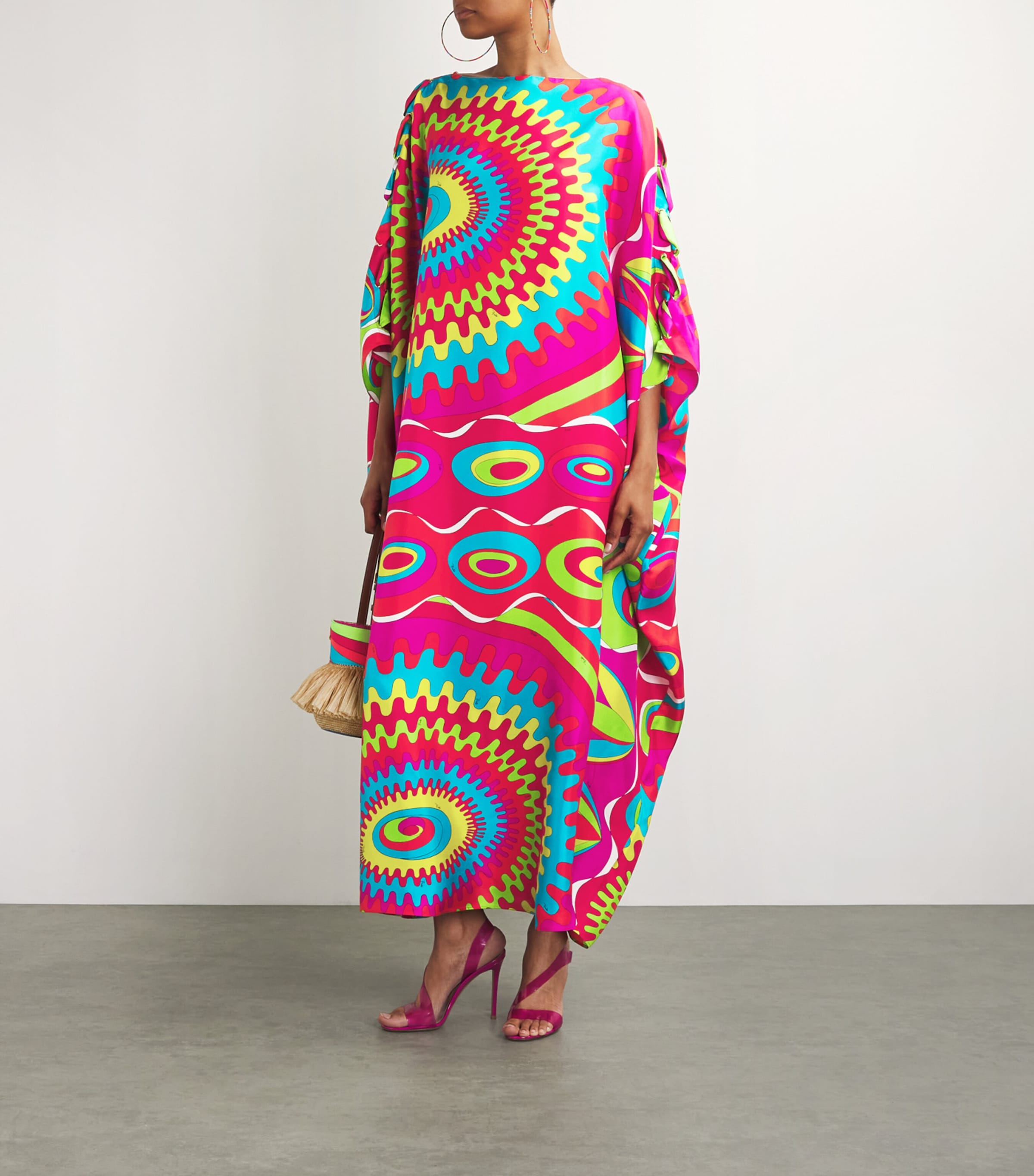 pucci Pucci Bersaglio Print Kaftan Maxi Dress