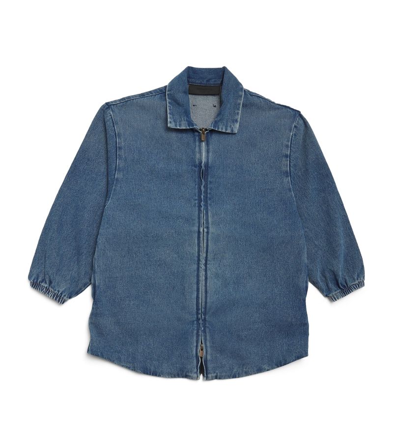 Fear Of God Essentials Kids Fear Of God Essentials Kids Denim Zip-Up Overshirt (2-16 Years)