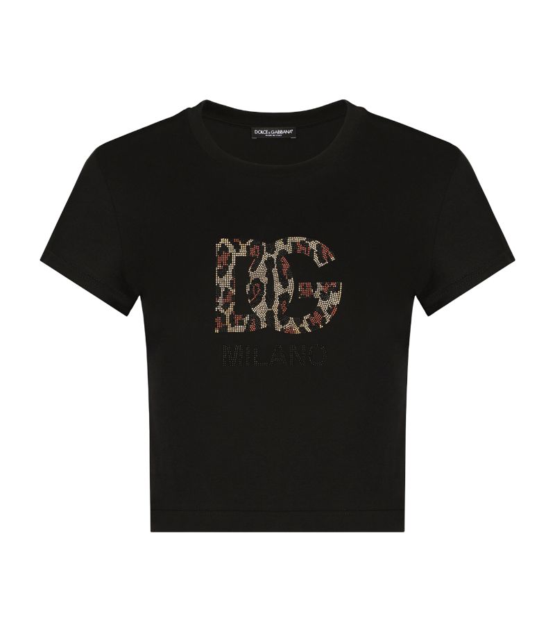 Dolce & Gabbana Dolce & Gabbana Embellished Dg Logo T-Shirt