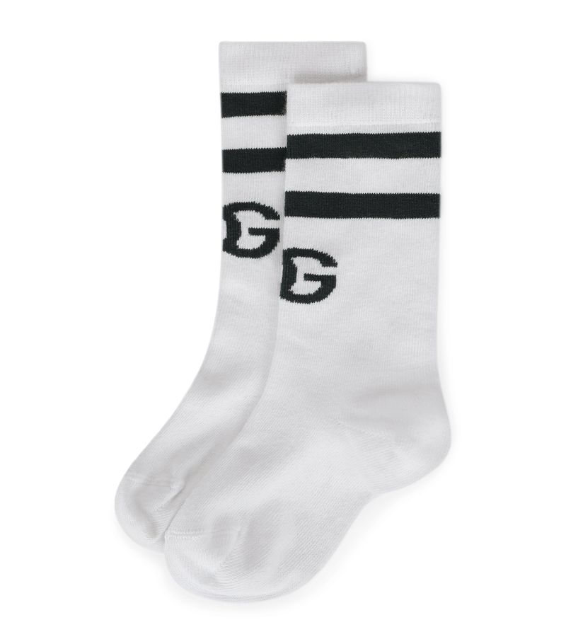 Dolce & Gabbana Dolce & Gabbana Kids Striped Logo Socks