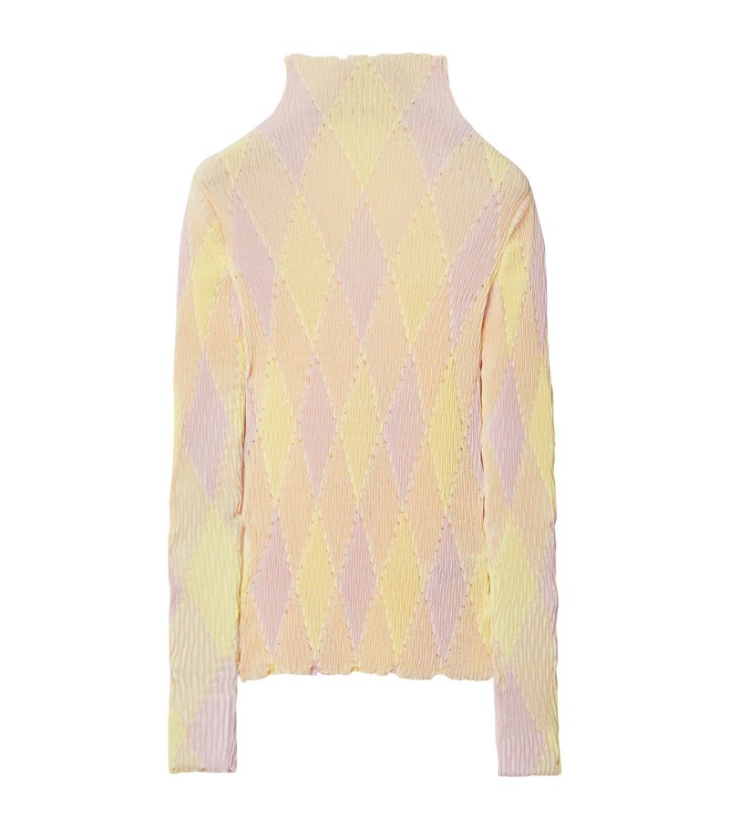 Burberry Burberry Cotton-Silk Argyle Sweater