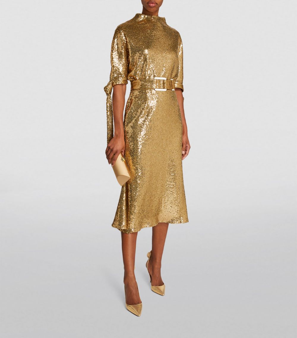 Edeline Lee Edeline Lee Sequin-Embellished Pedernal Midi Dress