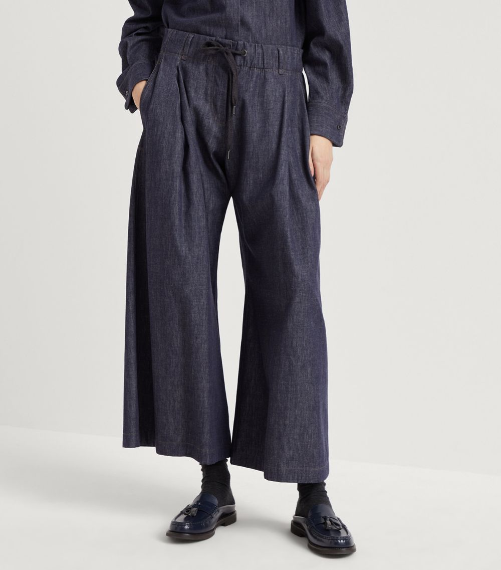 Brunello Cucinelli Brunello Cucinelli Denim Wide-Leg Trousers