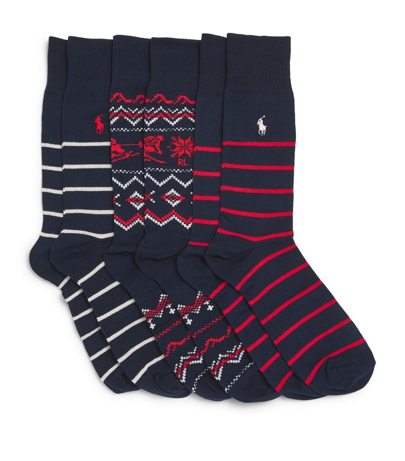 Polo Ralph Lauren Polo Ralph Lauren Striped Polo Pony Socks (Pack Of 3)