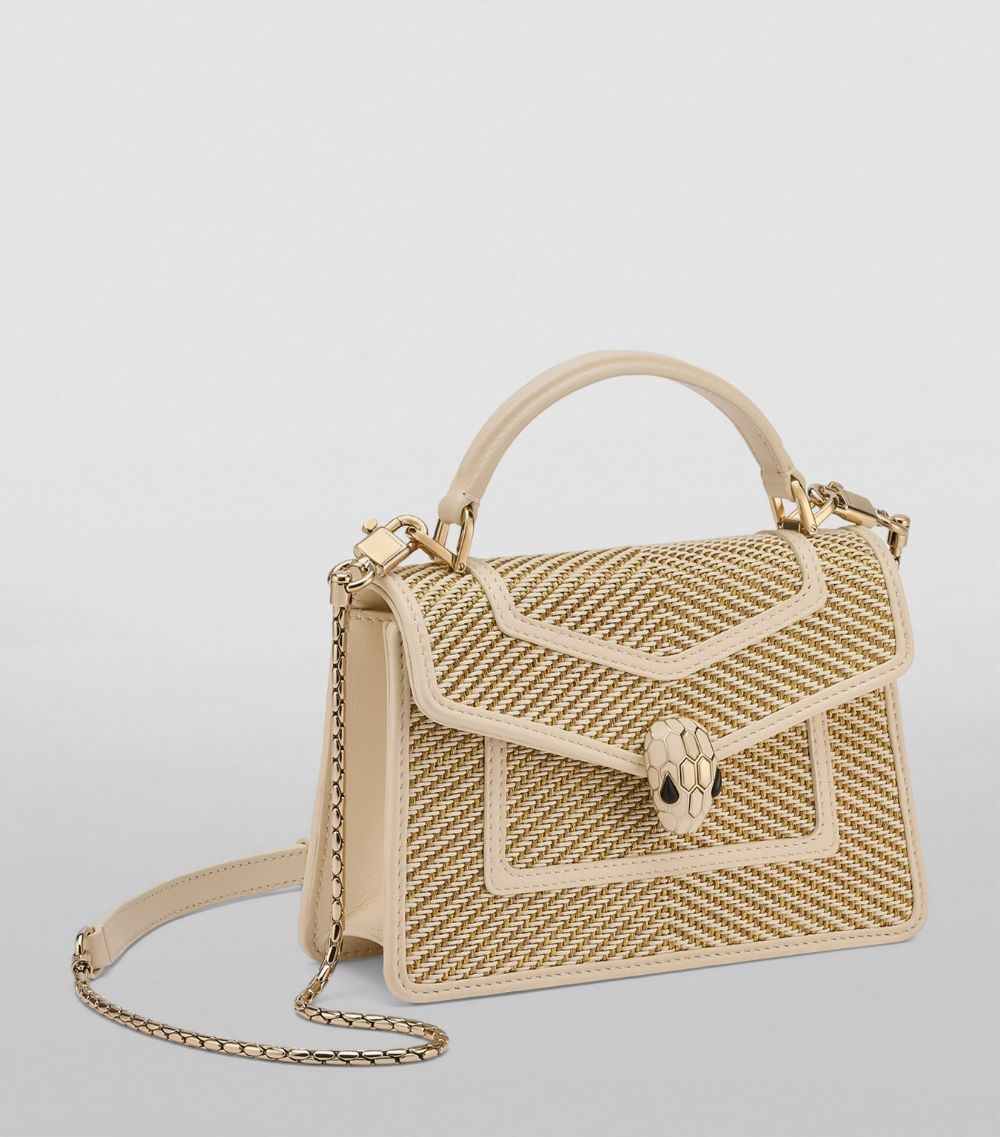 Bvlgari Bvlgari Mini Chevron Serpenti Forever Top-Handle Bag