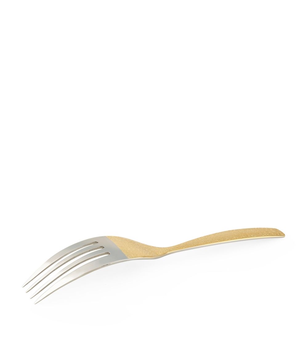 Alessi Alessi Dressed 24 Karat Gold-Plated Serving Fork