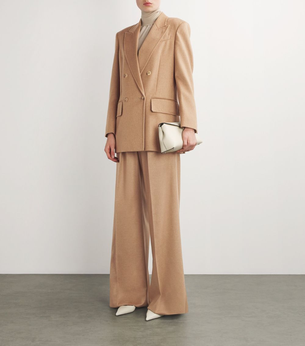 Max Mara Max Mara Camel Hair Wide-Leg Trousers