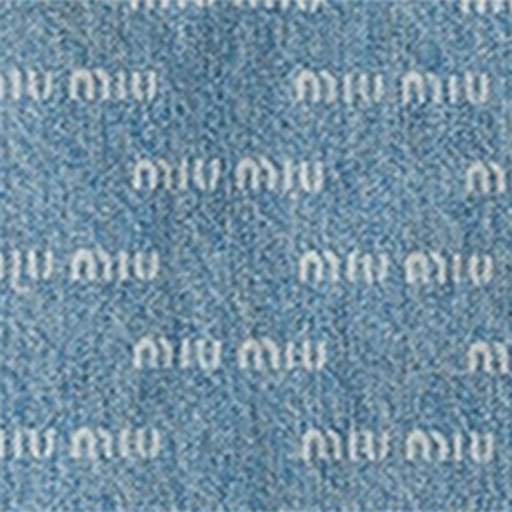 Miu Miu Miu Miu Denim Logo Print Mini Dress