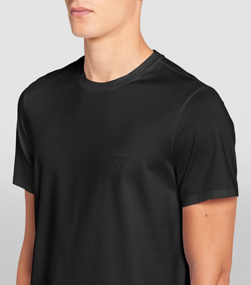 Prada Prada Logo Plaque T-Shirt