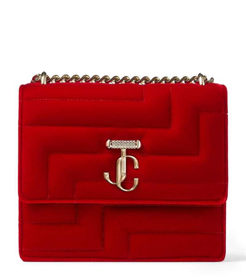 Jimmy Choo Jimmy Choo Small Velvet Avenue Shoulder Bag