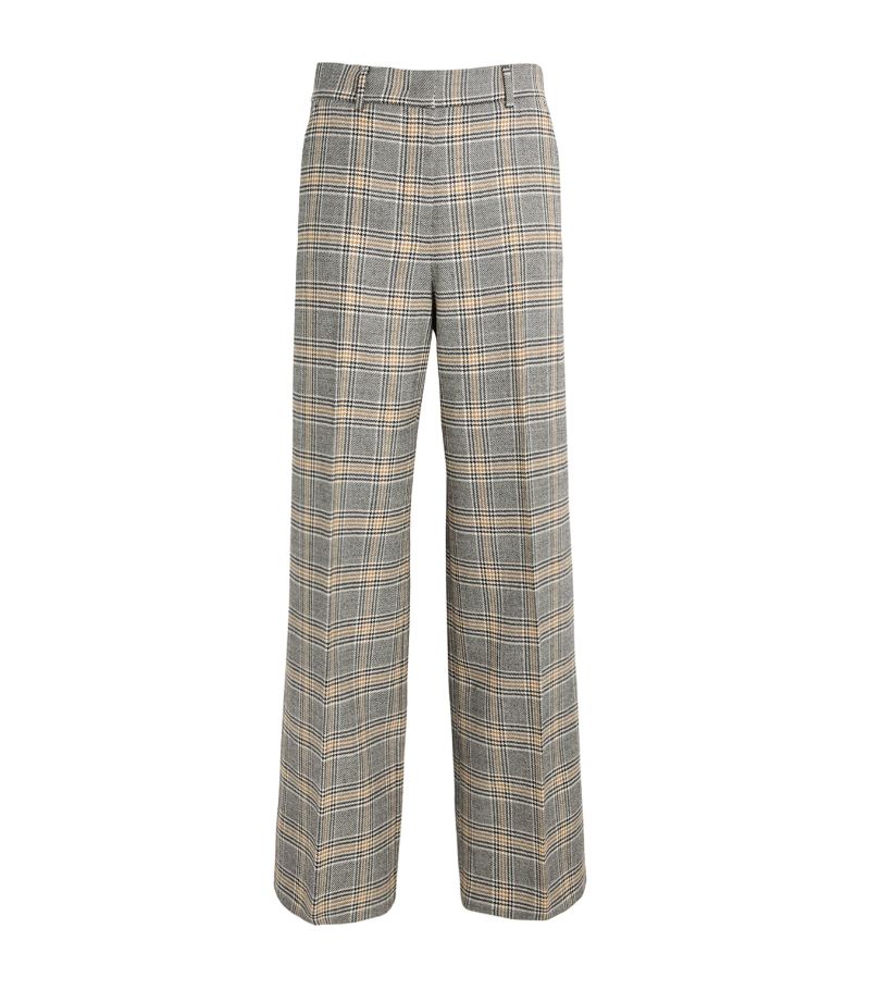 Weekend Max Mara Weekend Max Mara Virgin Wool Check Trousers