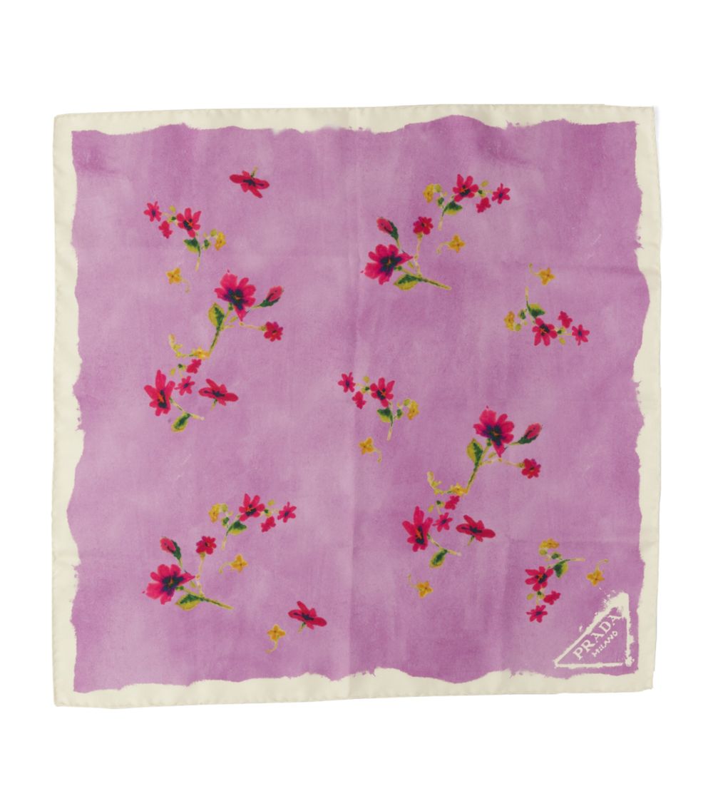 Prada Prada Floral Silk Scarf