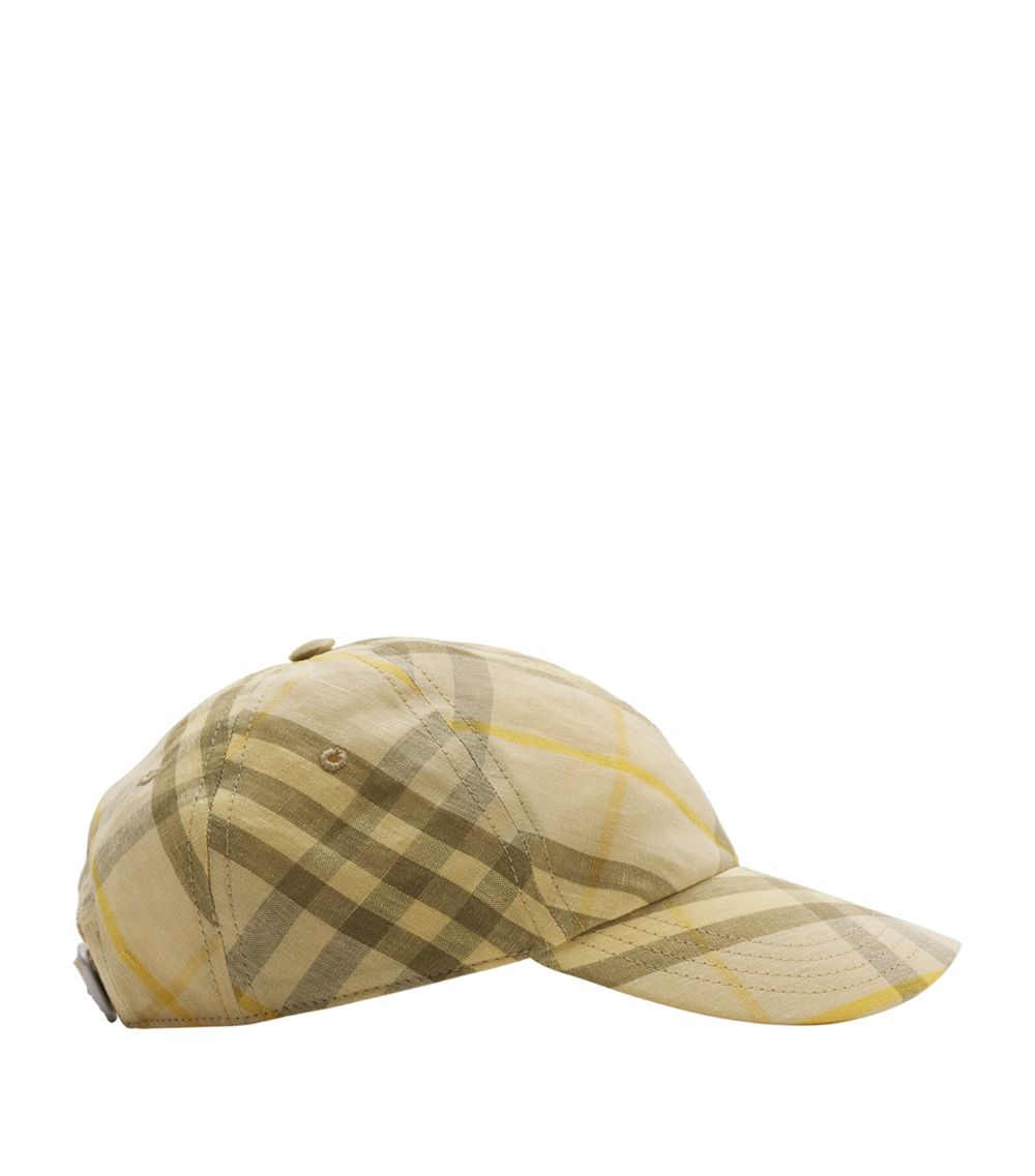 Burberry Burberry Linen Check Baseball Cap