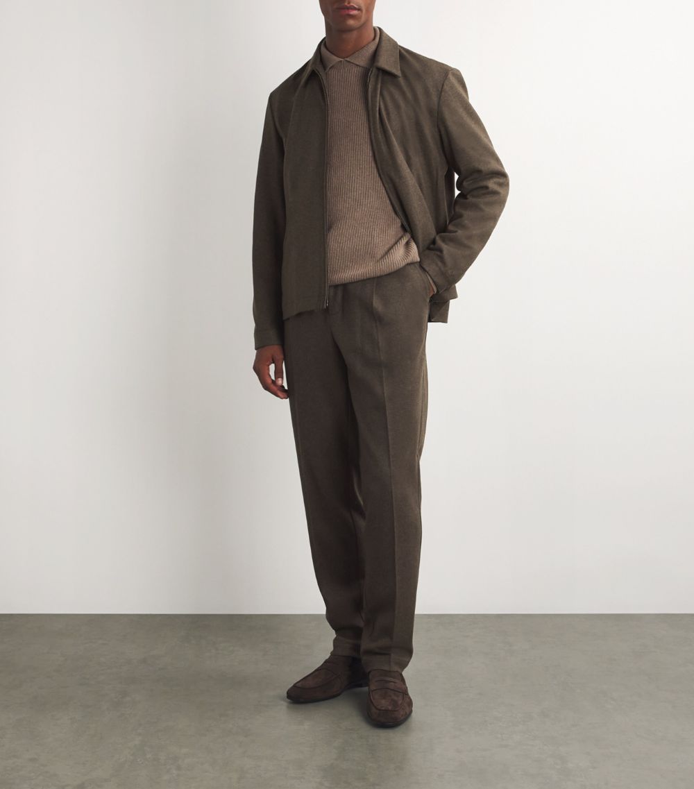 Sunspel Sunspel Boiled Wool Pleated Trousers