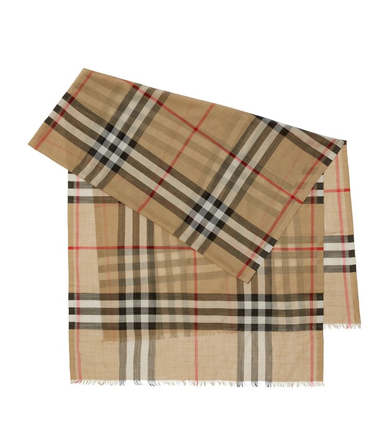 Burberry Burberry Wool-Silk Check Scarf