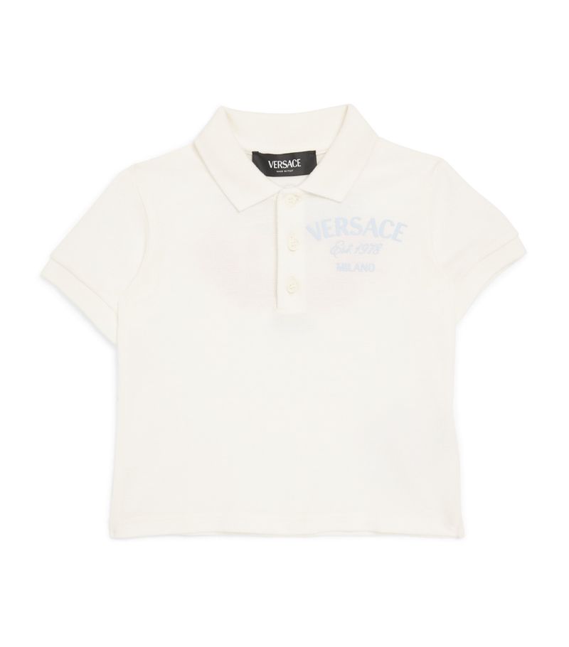 Young Versace Versace Kids Varsity Print Polo Shirt (9-36 Months)