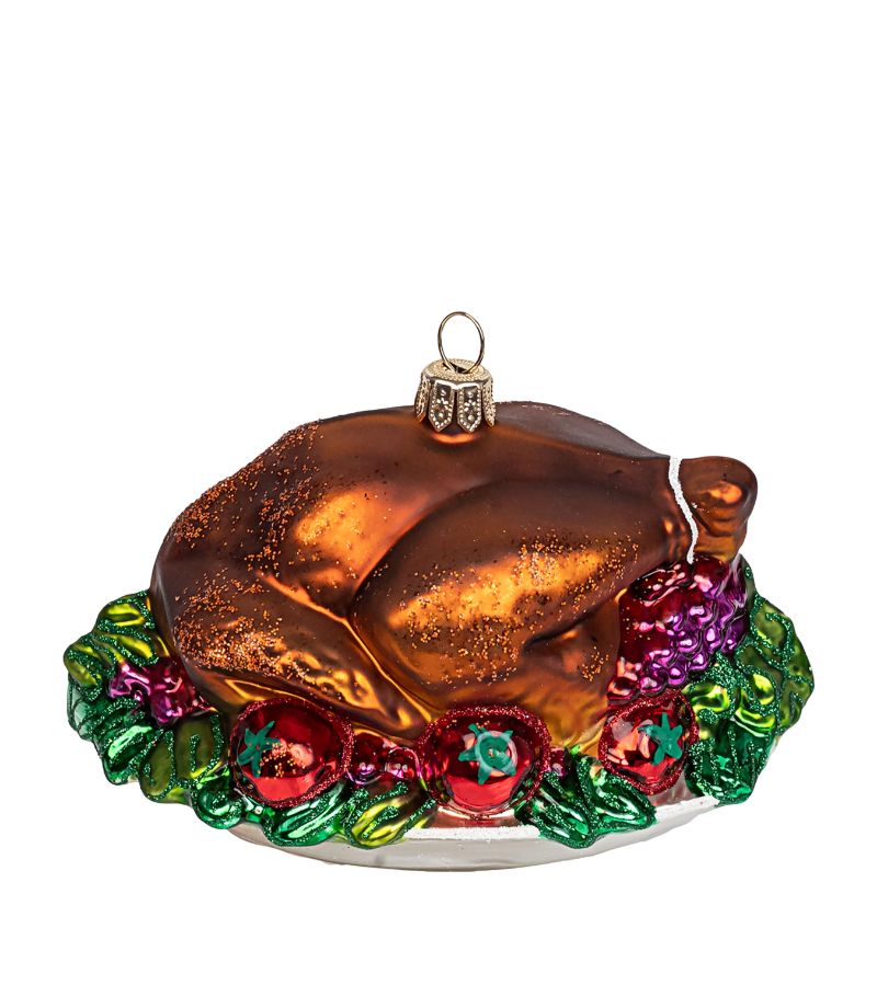 Harrods Harrods Glass Thanksgiving Turkey Tree Decoration