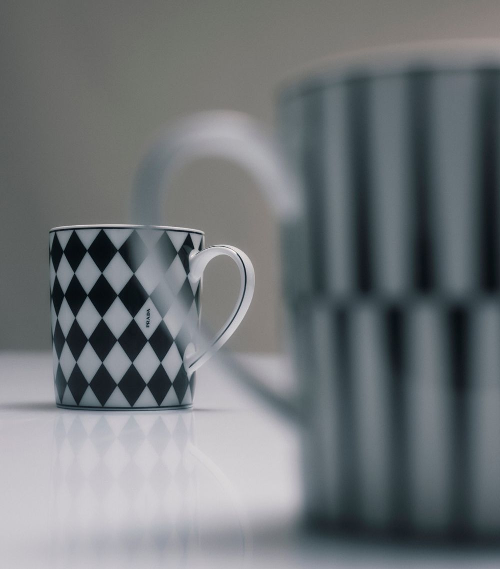 Prada Prada Porcelain Checkerboard Mug