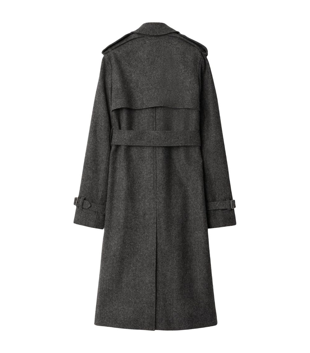 Burberry Burberry Wool Long Trench Coat