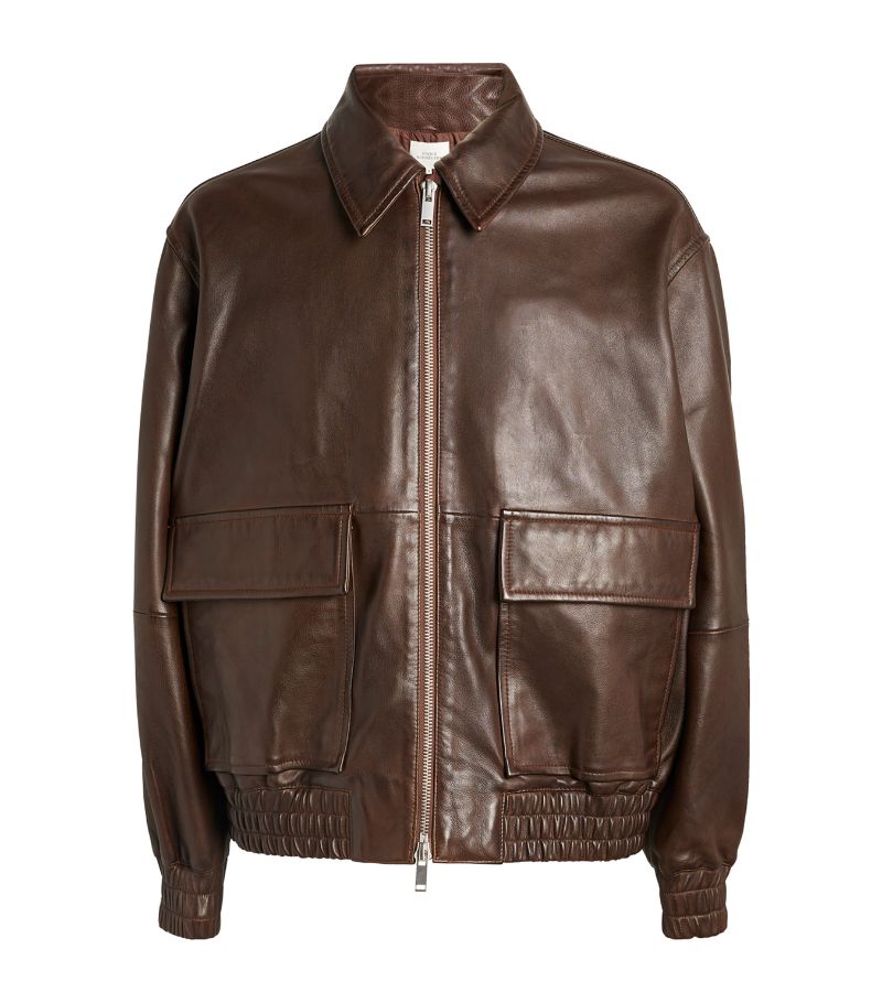 Studio Nicholson Studio Nicholson Leather Bomber Jacket