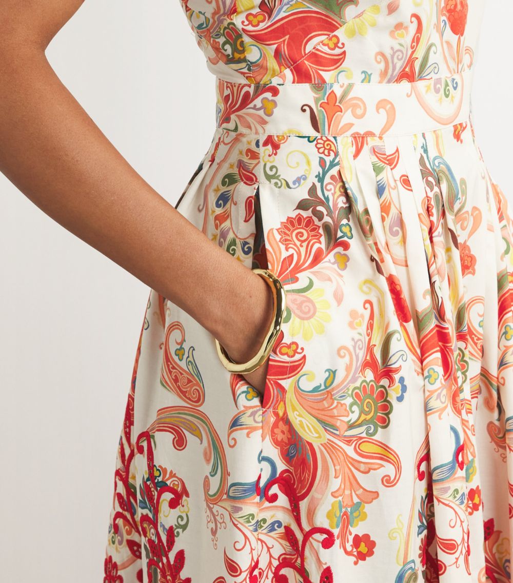 Etro Etro Paisley Print Embroidered Maxi Dress