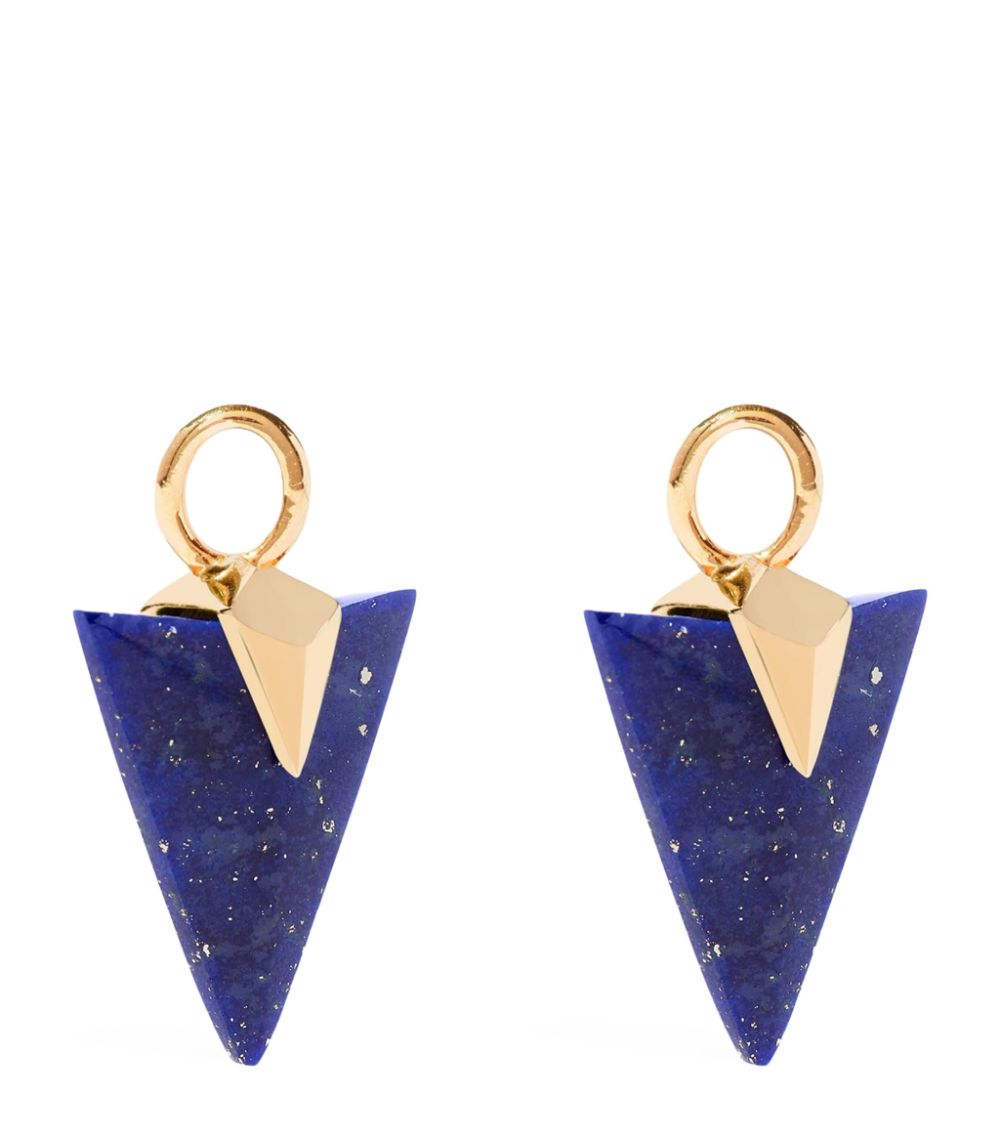 Annoushka Annoushka Yellow Gold And Lapis Flight Arrow Earring Drops