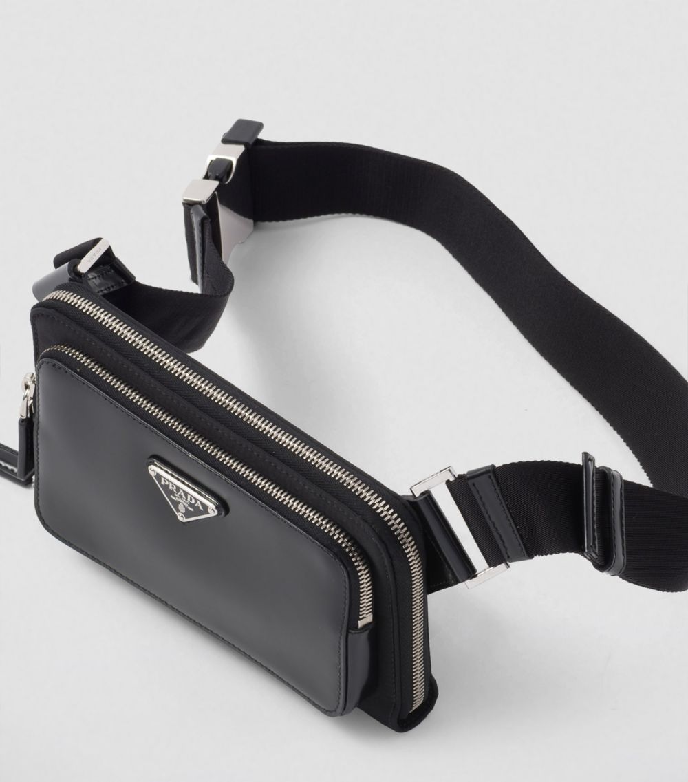 Prada Prada Small Re-Nylon Leather Belt Bag