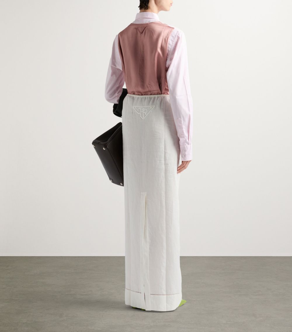 Prada Prada Linen Maxi Skirt