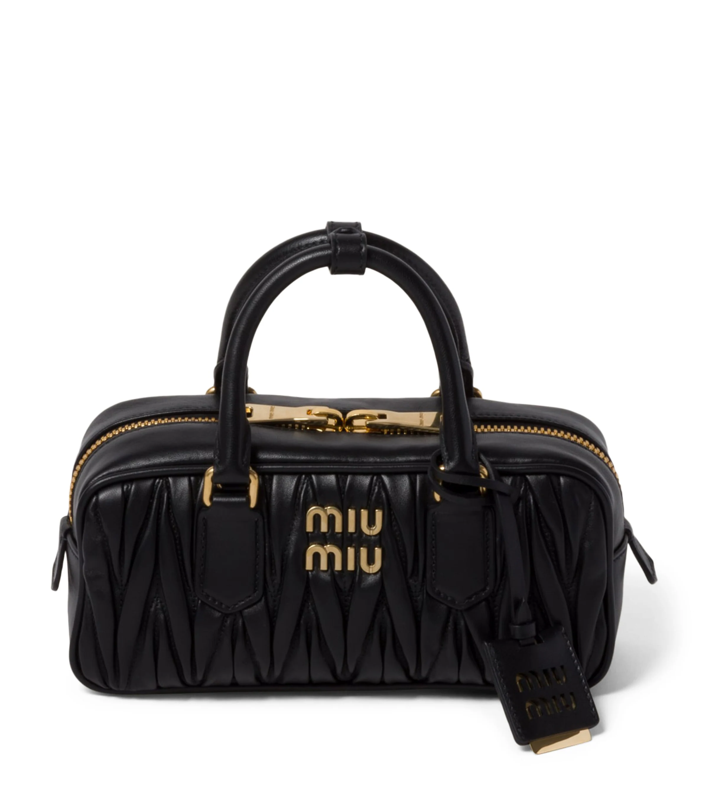 Miu Miu Miu Miu Small Leather Matelassé Arcadie Top-Handle Bag