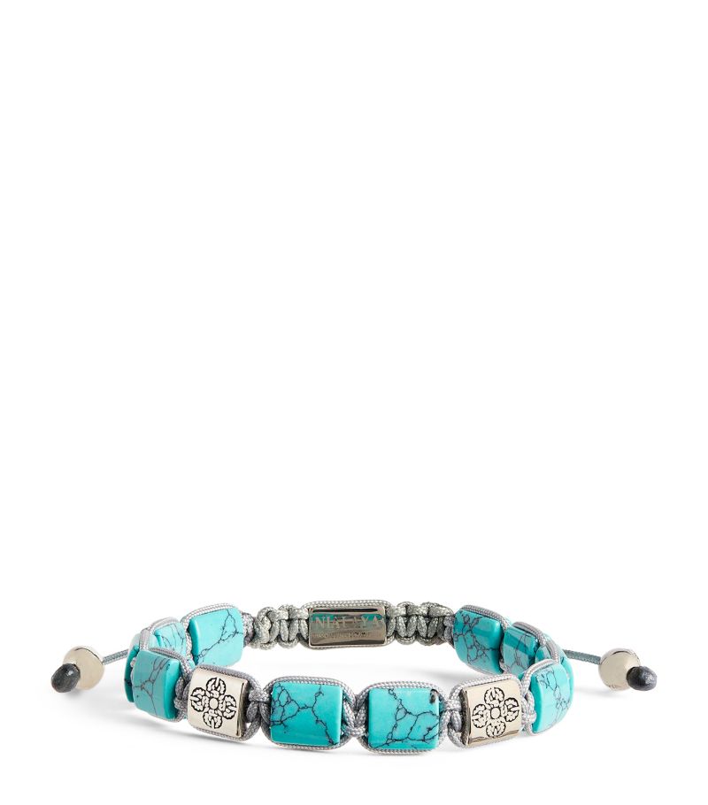 Nialaya Jewelry Nialaya Jewelry Turquoise Dorje Flatbead Bracelet