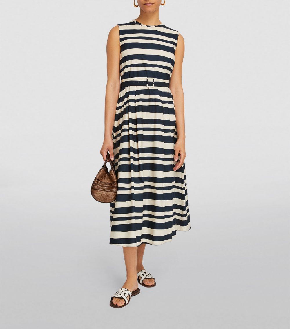 Max Mara Max Mara Cotton Striped Midi Dress