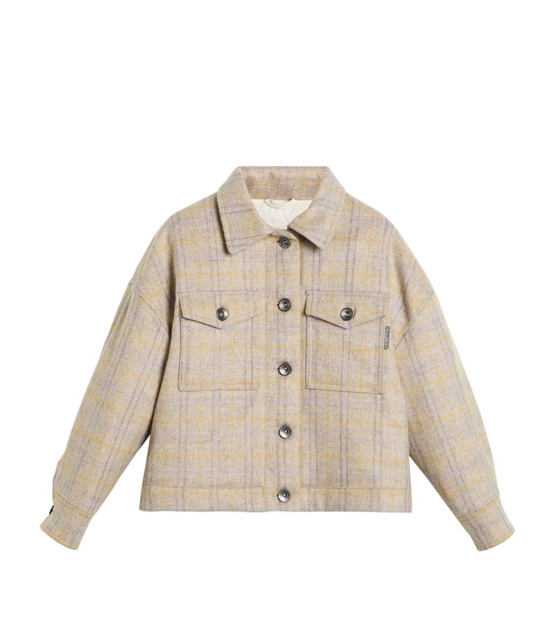 Brunello Cucinelli Kids Brunello Cucinelli Kids Wool-Mohair Check Jacket