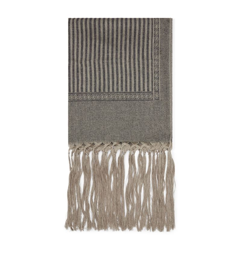 Brunello Cucinelli Brunello Cucinelli Fringed Chevron Beach Towel (170Cm X 70Cm)