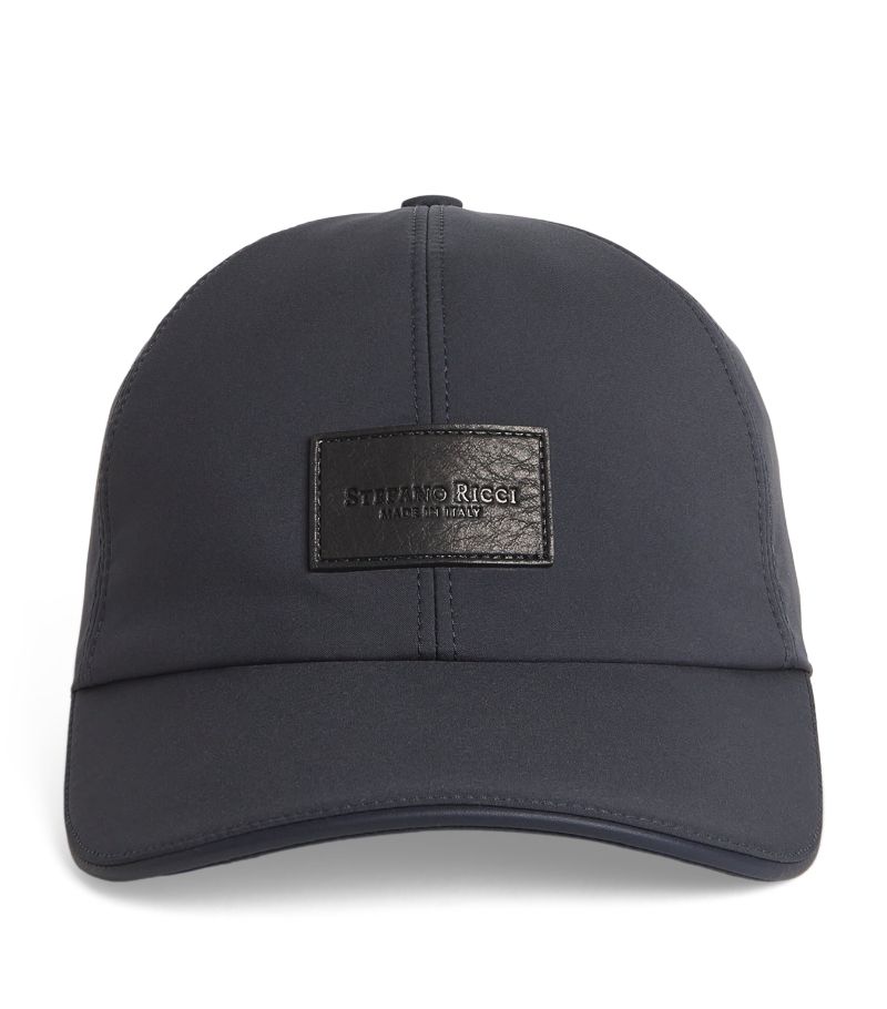 Stefano Ricci Stefano Ricci Kids Leather Patch Baseball Cap