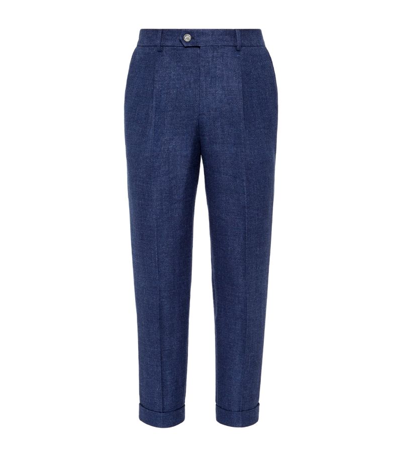 Brunello Cucinelli Brunello Cucinelli Linen-Blend Pleated Trousers