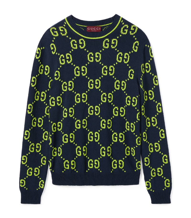 Gucci Gucci Cotton Gg Jacquard Sweater